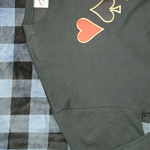 Vintage. Made in USA. Jerzees by Russell.  Playing Card Suits. Crew neck. 3X - Picture 5 of 14